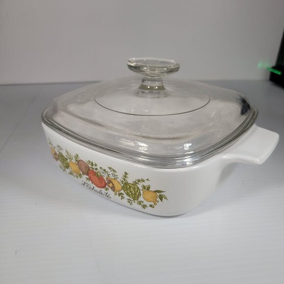 Corningware Spice Of Life A-1-B 1 Liter 1‎ Quart Baking Dish W/ Lid L'Echalote - Picture 9 of 11